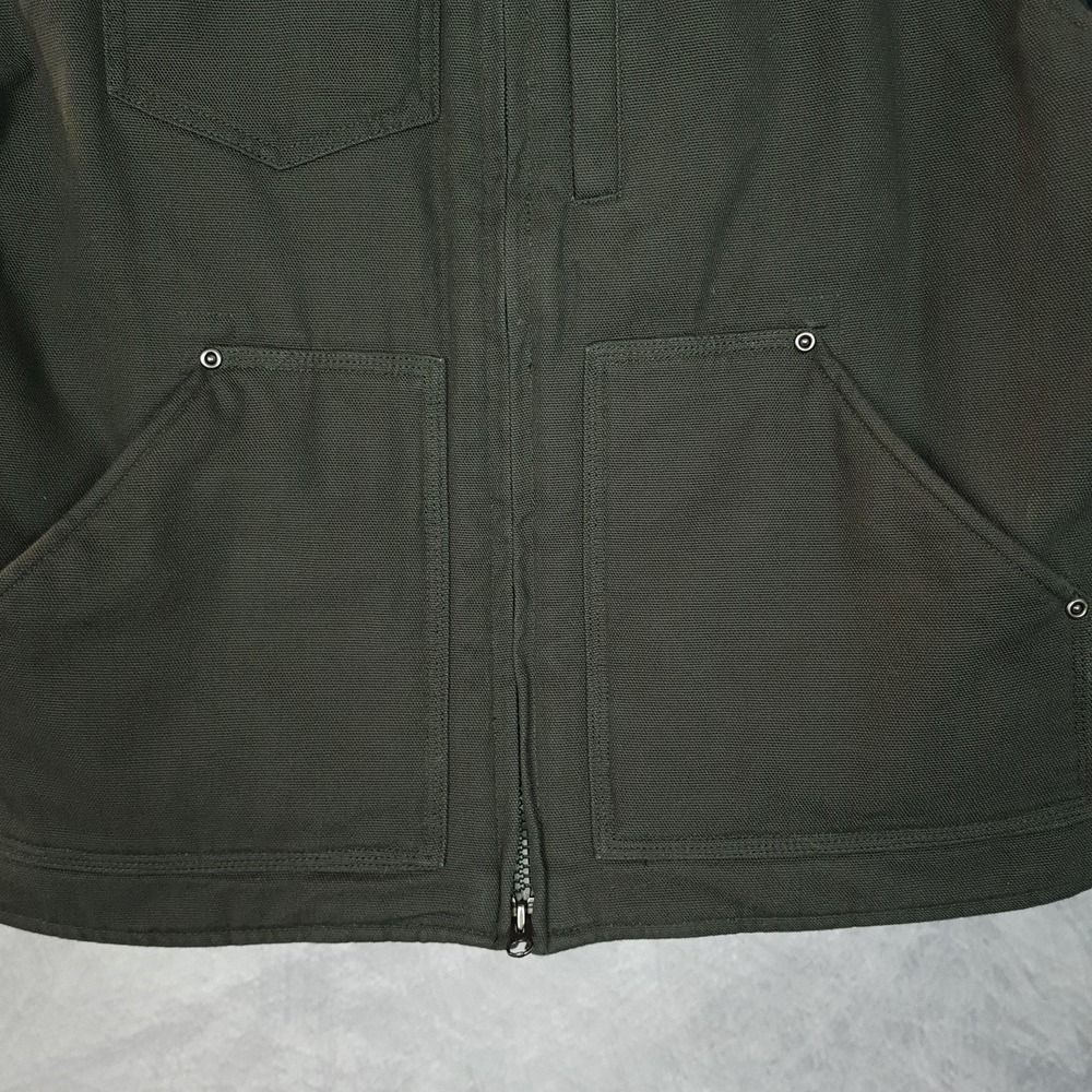 Duluth Trading Vest Mens Large Green Canvas Quilted Superior Fire Hose - Picture 7 of 16